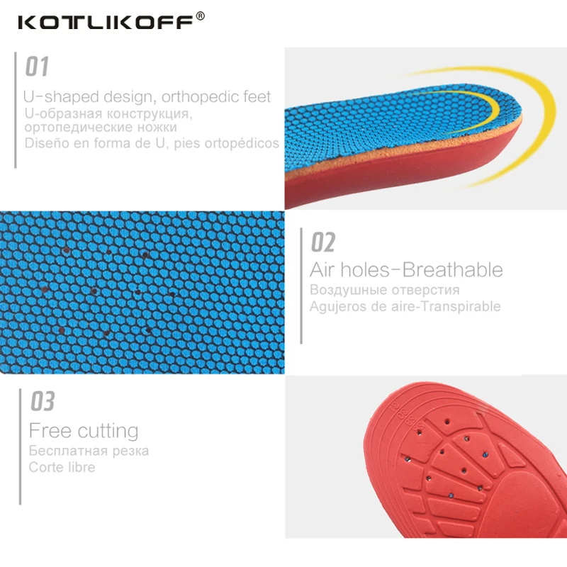KOTLIKOFF 3D تقويم العظام النعال أقدام مسطحة للأطفال و الأطفال نعل داخلي مدعوم بتقوس ل X-الساقين الطفل أحذية تقويم العظام القدم الرعاية