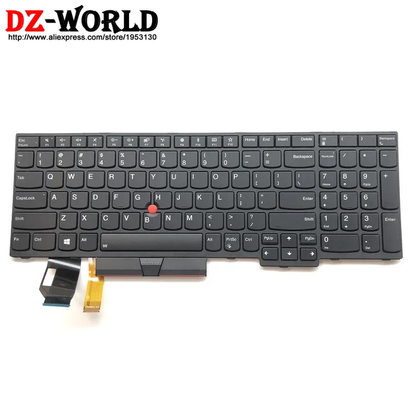 Новая/Оригинальная английская клавиатура с подсветкой для Lenovo Thinkpad E580 E590 T590 P53S L580