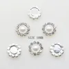ZMASEY New 10MM Fashion 10pcs/lot Round Silver Buttons Diy White Pearl Accessories Festival Decor Diameter Supplies Wholesale ► Photo 2/4