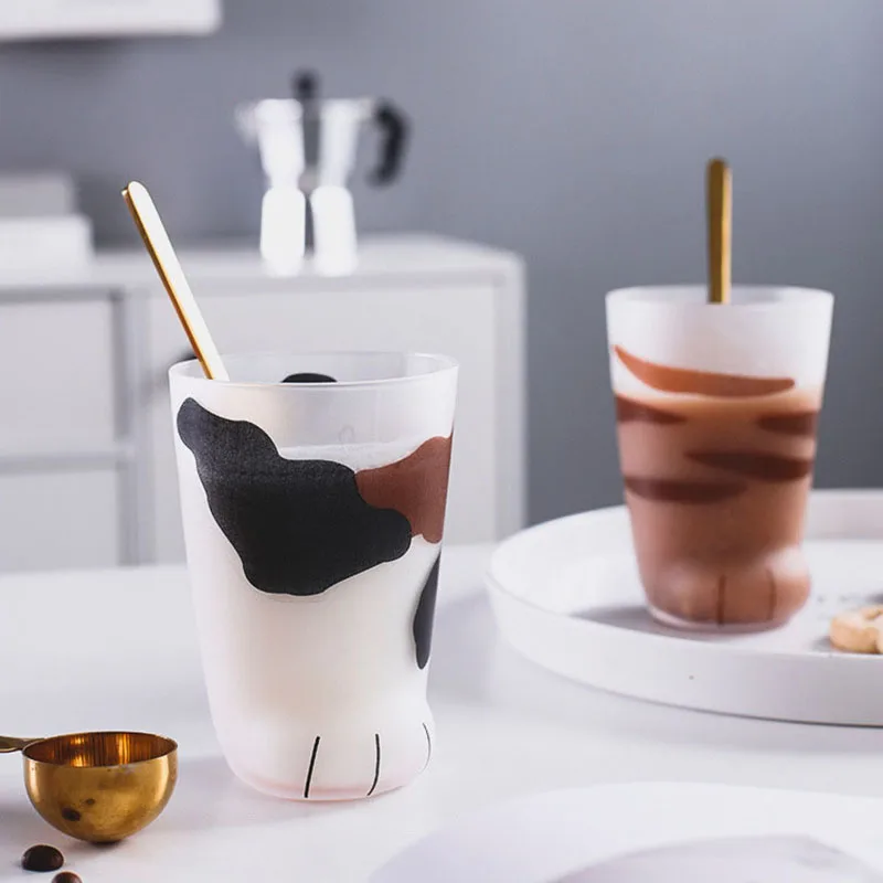 Креативный милый кот лапы стеклянные тигровые лапы кружка для кофе в офисе кружка, стакан индивидуального завтрака молока фарфоровая чашка подарок большой стиль