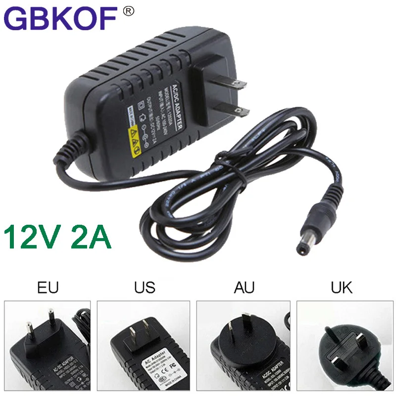 AC 100 V-240 V к DC 12V 1A 2A 3A 4A 5A 6A 8A световые трансформаторы адаптер питания конвертер зарядное устройство для светодиодной ленты светильник