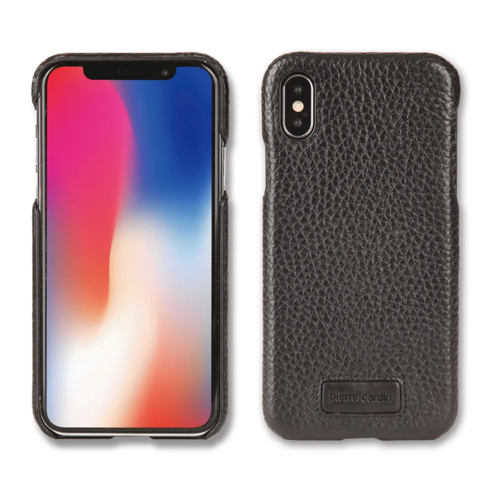 

Pierre Cardin For Apple iPhone XR/XS/XS MAX Phone Case Luxury Ultrathin Genuine Leather Case Hard Back Cover Case Free shipping