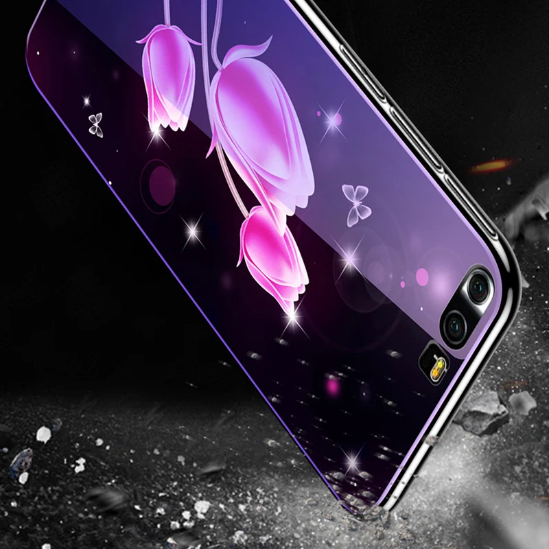 Чехол из закаленного стекла для телефона для huawei Honor 9 Lite, чехол с мягкой окантовкой для huawei Honor 9, чехол-бампер