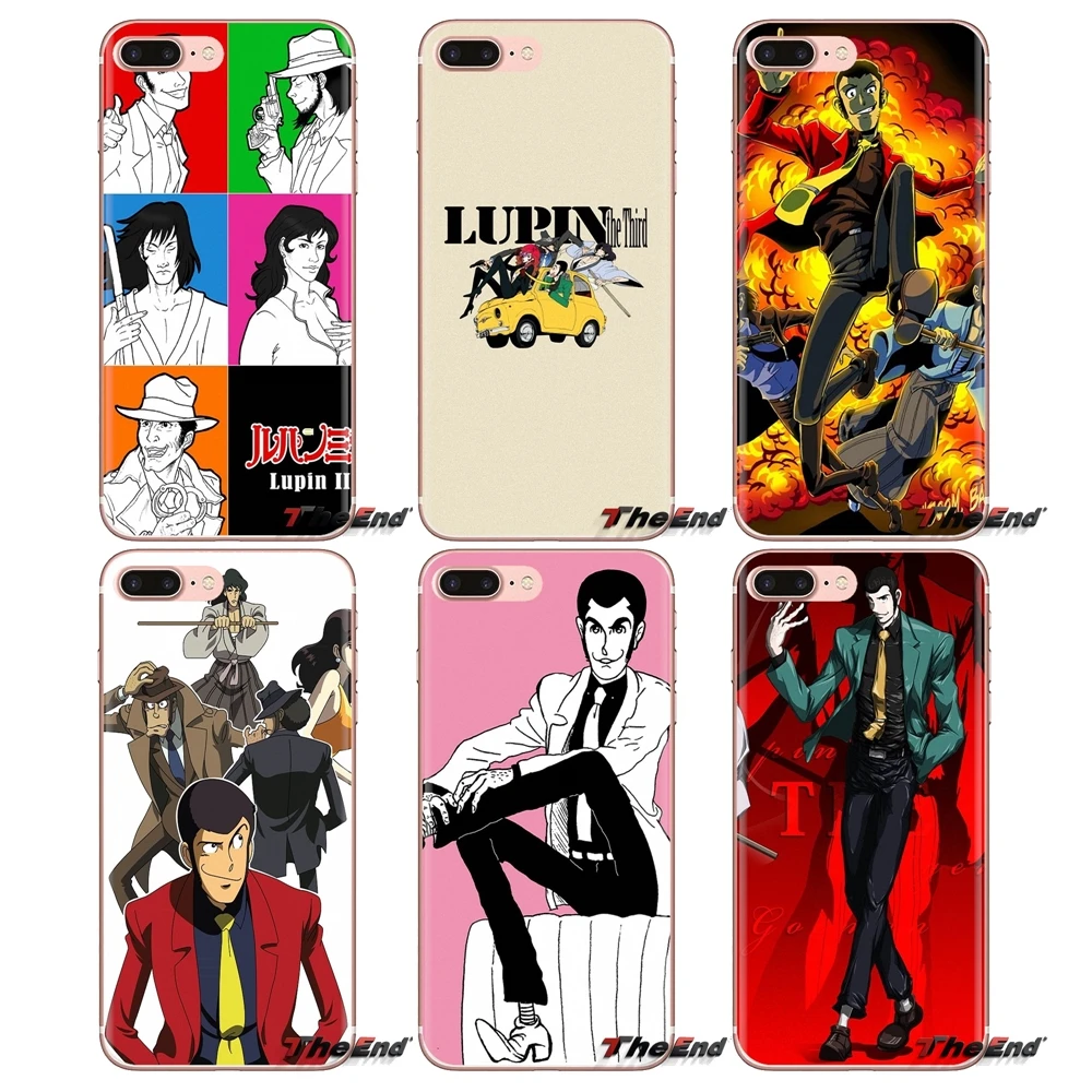 Transparent TPU Skin Cover For LG Spirit Motorola Moto X4 E4 E5 G5 G5S G6 Z Z2 Z3 G2 G3 C Play Plus Mini cartoon Lupin The Third |