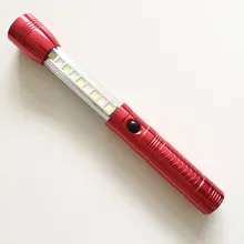 Zoomable 3 Modes Car Vehicle Emergency LED Flashlight Torches with Flashing Red Side Light Multifunction Flash
