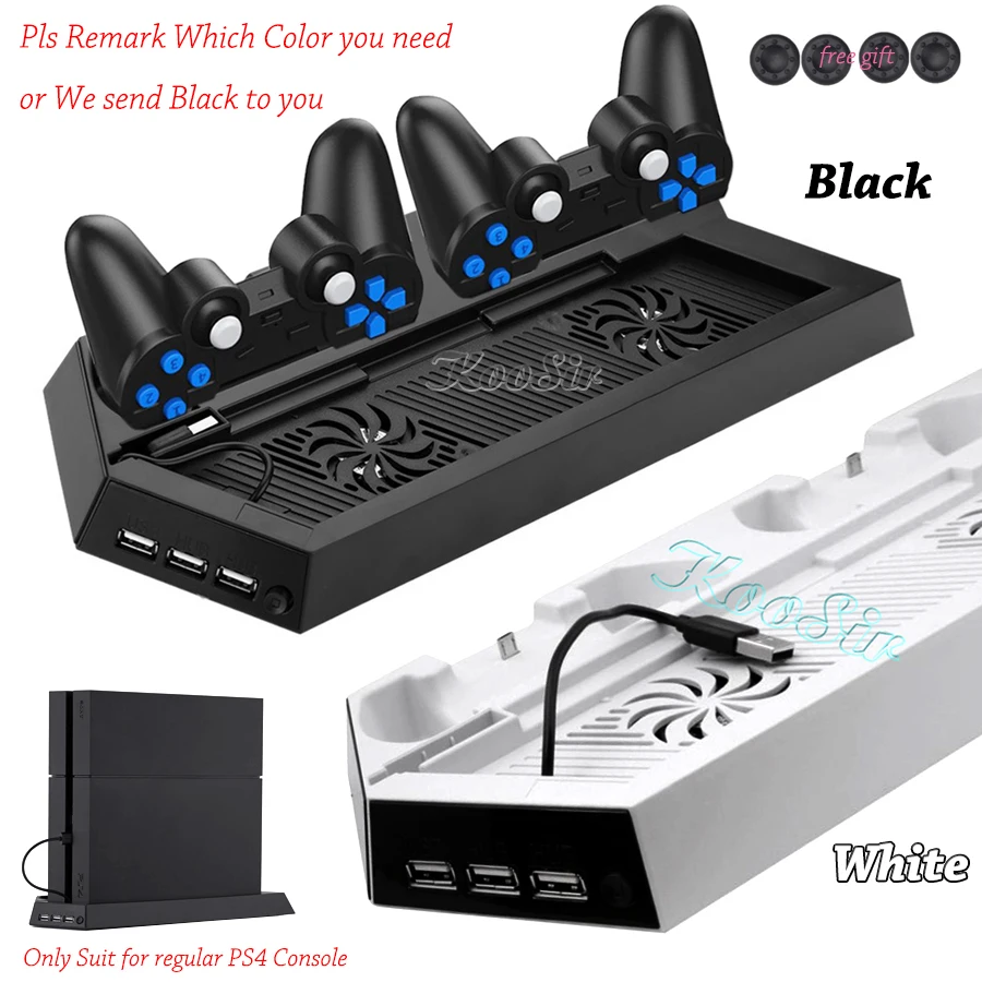 

PS4 Ultrathin Charging Heat Sink Cooling Fan Vertical Stand PS 4 Controller Charger Station for Sony Playstation 4 Holder
