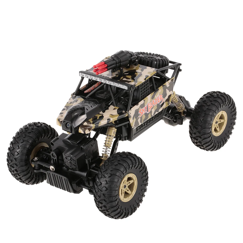 

18428-A RC Car 1/18 2.4GHz 4WD RC Missile Car with 0.3MP Wifi FPV Camera Off-road Rock Crawler RTR SUV
