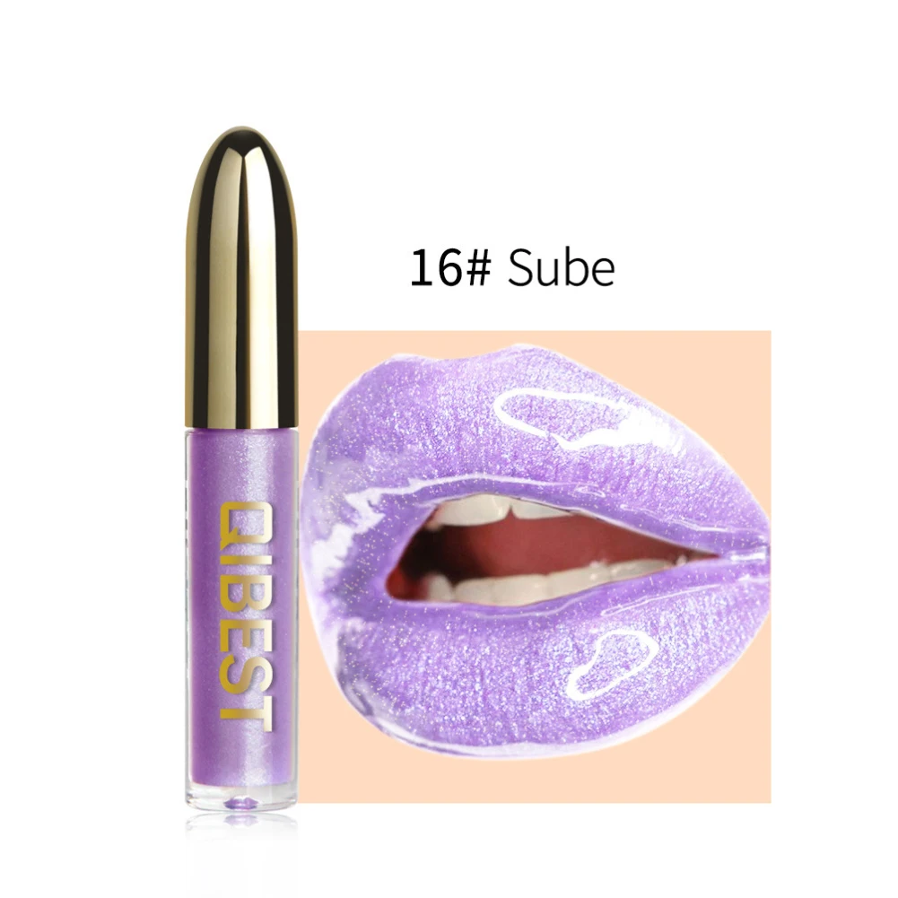 QIBEST цветной микро-блеск для губ водонепроницаемый стойкий Увлажняющий блеск для губ яркий сексуальный блеск для макияжа TSLM2 - Цвет: 16
