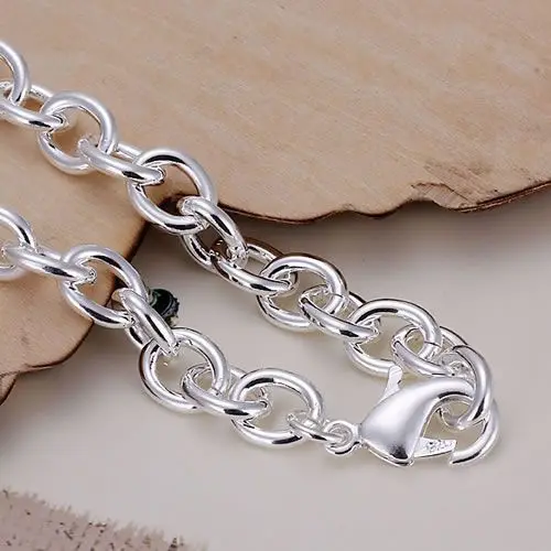 

KN-H089 Wholesale silver plated bracelet 925 free shipping Factory price fashion jewelry Shrimp Lock Thick Bracelet /awcajnja