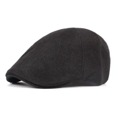 XdanqinX Summer Retro Men's Cap Ultra-thin Breathable Berets For Men Women Elegant Women's Flat Caps Beret Ladies Couple Hat New - Цвет: black