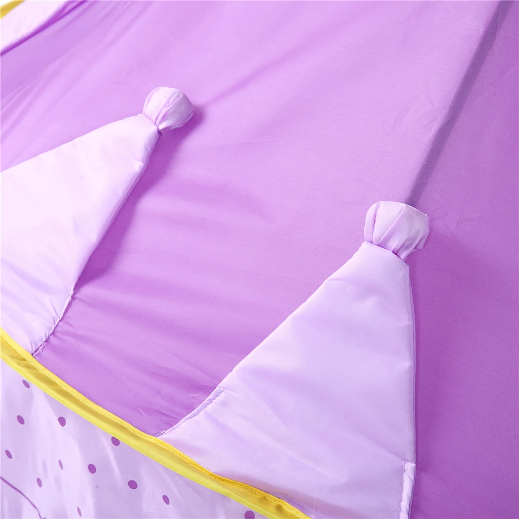 Foldable Kids Girl Purple Castle Play House Indoor Outdoor Pop Up Tent Toy