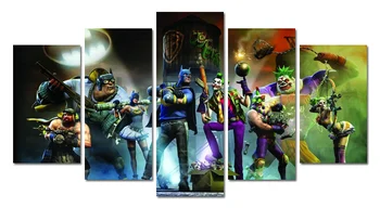 

Unframed Joker vs Batman 5 Pcs Printed Wall Pictures Room Decor