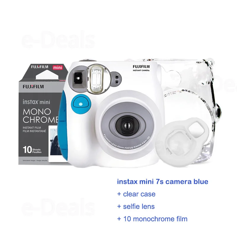 100% оригинальная фотокамера Fujifilm Instax Mini 7s набор для мгновенной фотосъемки с 10