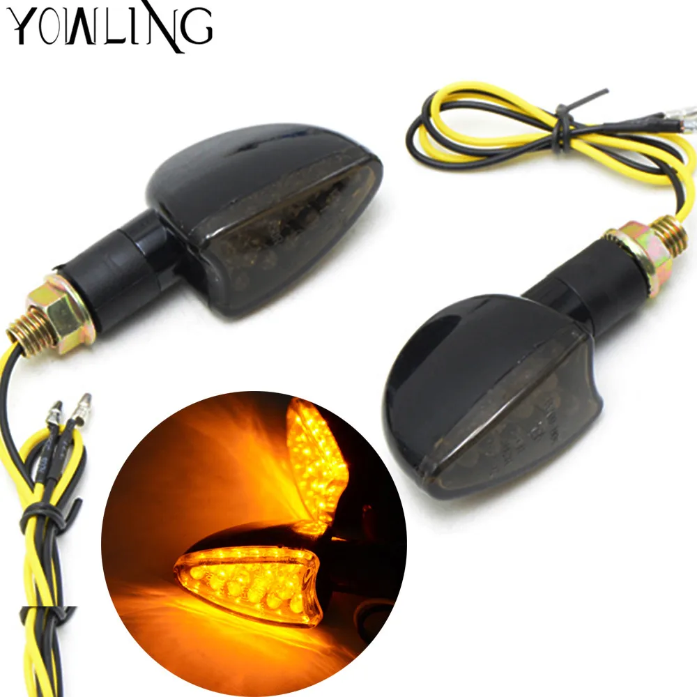 2PCS Motorbike Indicators Blinker 12V LED Motorcycle Turn Signal Light