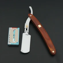 Палисандр ручка волос с бритвы бритья высокое качество, старший Парикмахерская бритва бритвы изменить Лезвие Тип нож