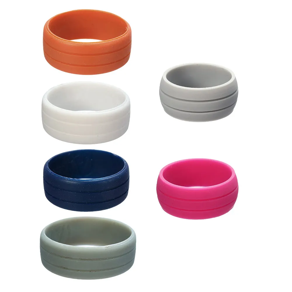 1PC Men Finger Rings Rubber Silicone Soft Touch Wedding Romantic Love Ring for Band 3 Colors