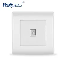 2017 New Arrival Computer Network Data Socket Wallpad Luxury White Wall Light Switch AC110~250V UK/EU Standard