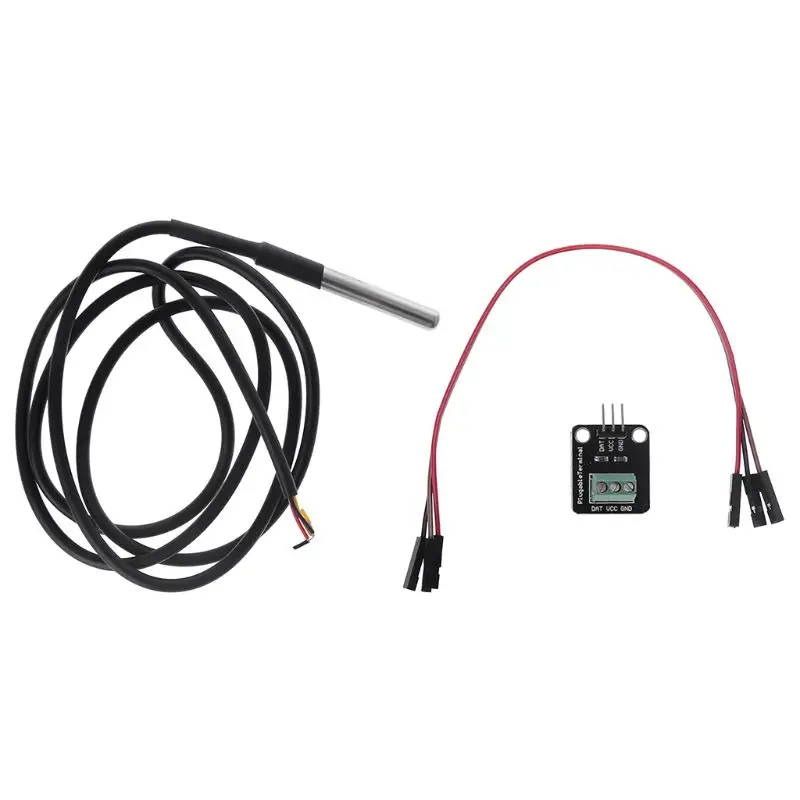 

DS18B20 WaterProof Temperature Sensor Module Probe+Terminal Adapter For Arduino