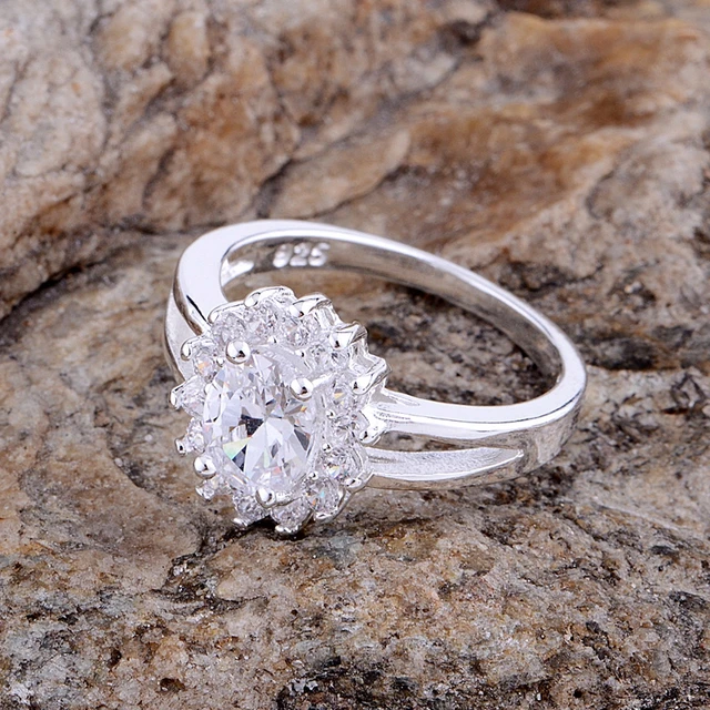 inlaid shiny rounded Wholesale silver plated ring 925 Fashion jewelry Silver Rin inlaid shiny rounded Wholesale silver plated ring 925 Fashion jewelry Silver Rin