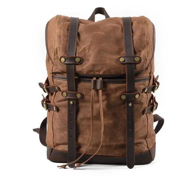 

New Men's Daypacks Vintage Canvas Backpack School Boys Designe Casual Fashion Waterproof Travel Bag Male Back Pack Bagpack