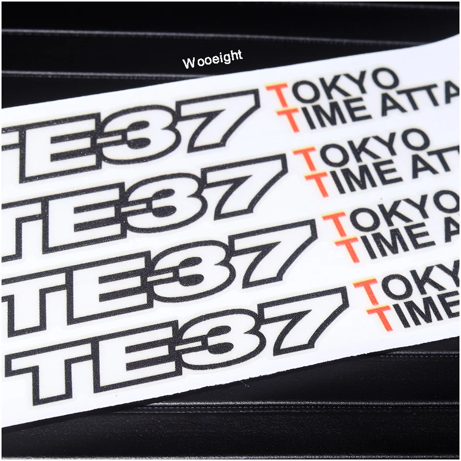 Wooeight New 4PcsLot Car Tire Wheel Rim Decoration Sticker Series For Volk Racing TE37 Tokyo Time Attack Accessories Decal (6)