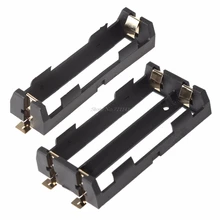 1x2x18650 серия батареи держатель коробка чехол для хранения Контейнер с бронзовые значки электронные запасы