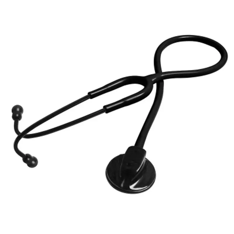 Medical Stethoscope Flat Silver Back Single Listening Headphones Cardiopulmonary Breathing Noise Care Tool Adult