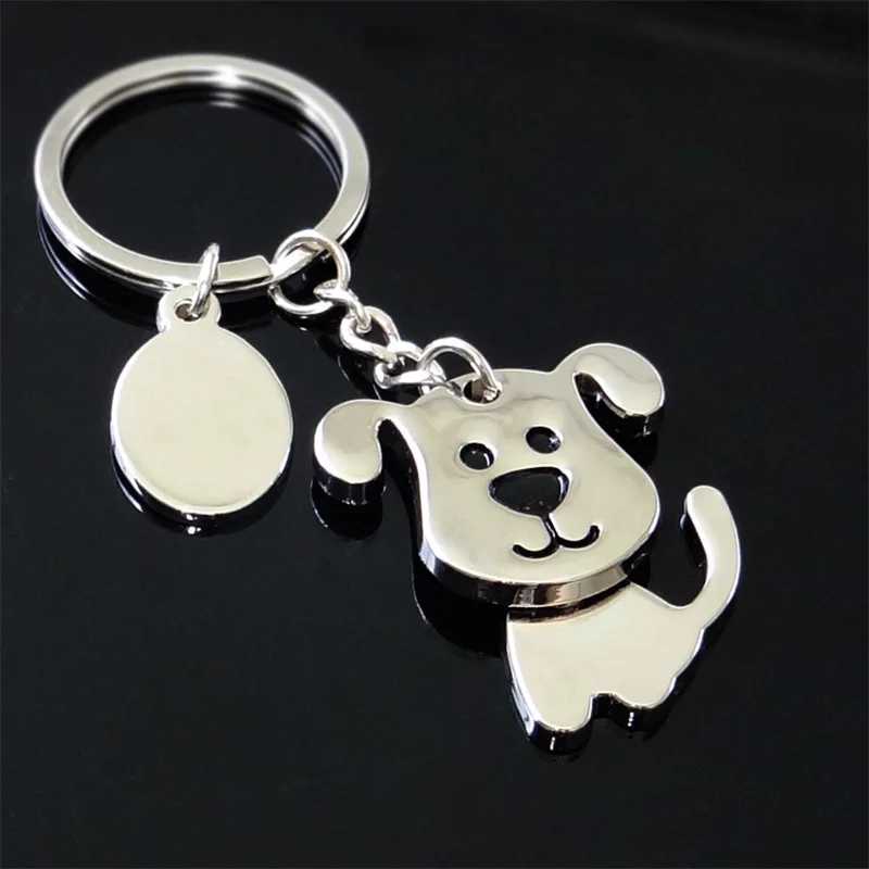 

Fashion 1PC Cute Puppy Animal Alloy Men Key Chain Car High Quality Women Unisex Car Bag Pandent Gifts
