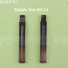 DAKATU Средний слот № 13 плоский ключ безопасности с составной детали спирального кабели для Тойота crown hyundai IX35 Verna Флип складной пульт дистанционного управления замена лезвия-ключа