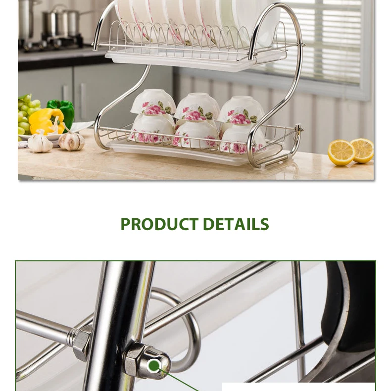 Stainless steel dish rack drain rack kitchen supplies to dry dishes dishes storage racks dishes kitchen utensils table racks