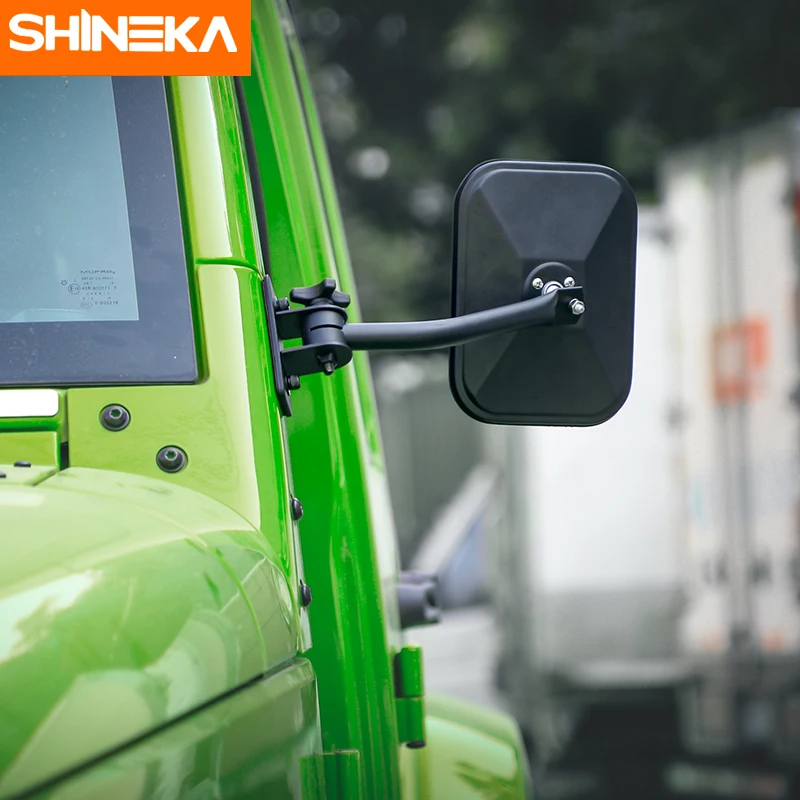 Shineka Rearview Exterior Mirror Side Door Adjustable Angle Lens Blind Spot Mirror For Jeep