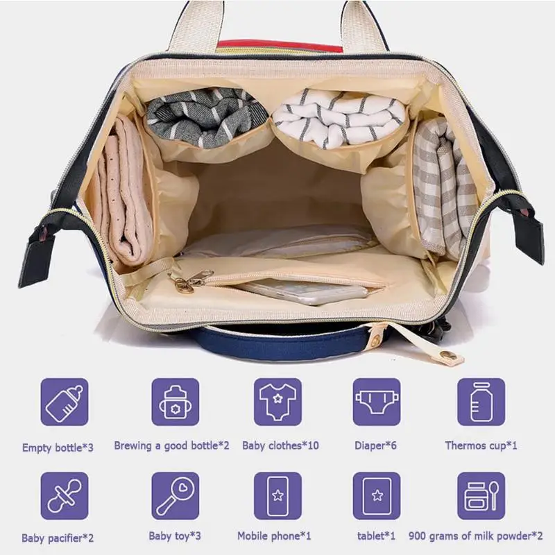 Мода usb зарядка мумия пеленки сумки большой емкости Водонепроницаемый Путешествия Материнство рюкзак детские подгузники уход сумка Детский Органайзер