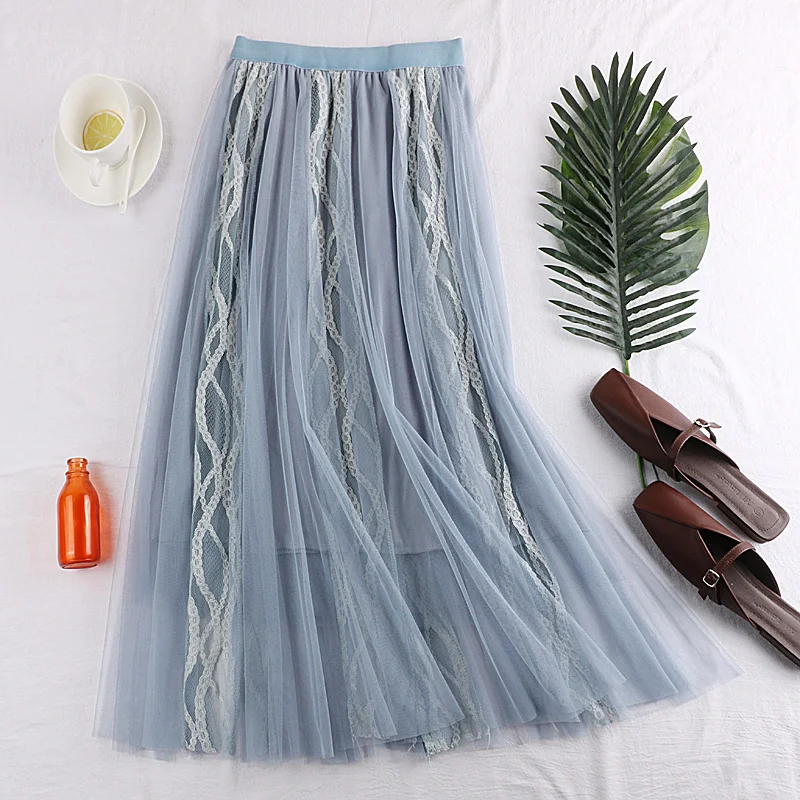 Faldas Mujer Moda 2019 New Summer Woman Tulle Skirts Sexy Lace Hollow Out Embroidered Mesh Skirt Vintage A Line Jupe Femme Saias Faldas Mujer Moda 2019 New Summer Woman Tulle Skirts Sexy Lace Hollow Out Embroidered Mesh Skirt Vintage A Line Jupe Femme Saias
