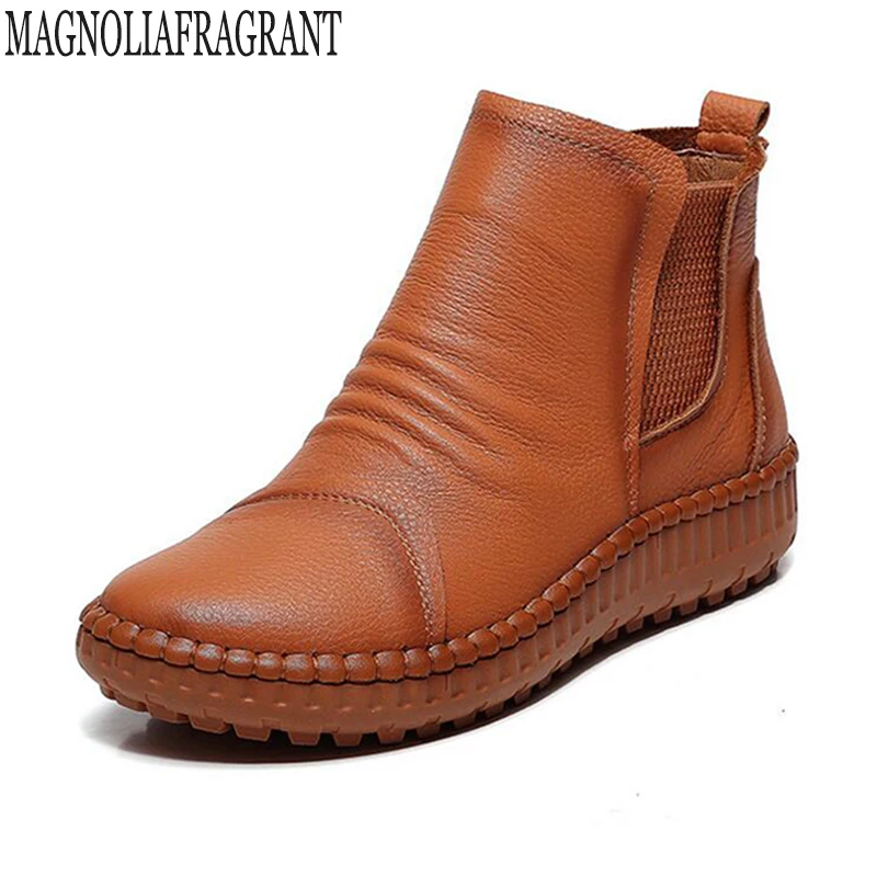 1 2 Cuero Mujer Botines 3 Hecho Otoño Calzado A Mano Femenino Primavera Auténtico K48 Zapatos Plataforma Mujeres Botas aZqWnxgqp