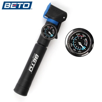 

BETO Bicycle Pump High-end 2-Stage Mini Portable Cycling MTB Road Bike Tire Inflator Air Pump With Pressure Gauge Bracket