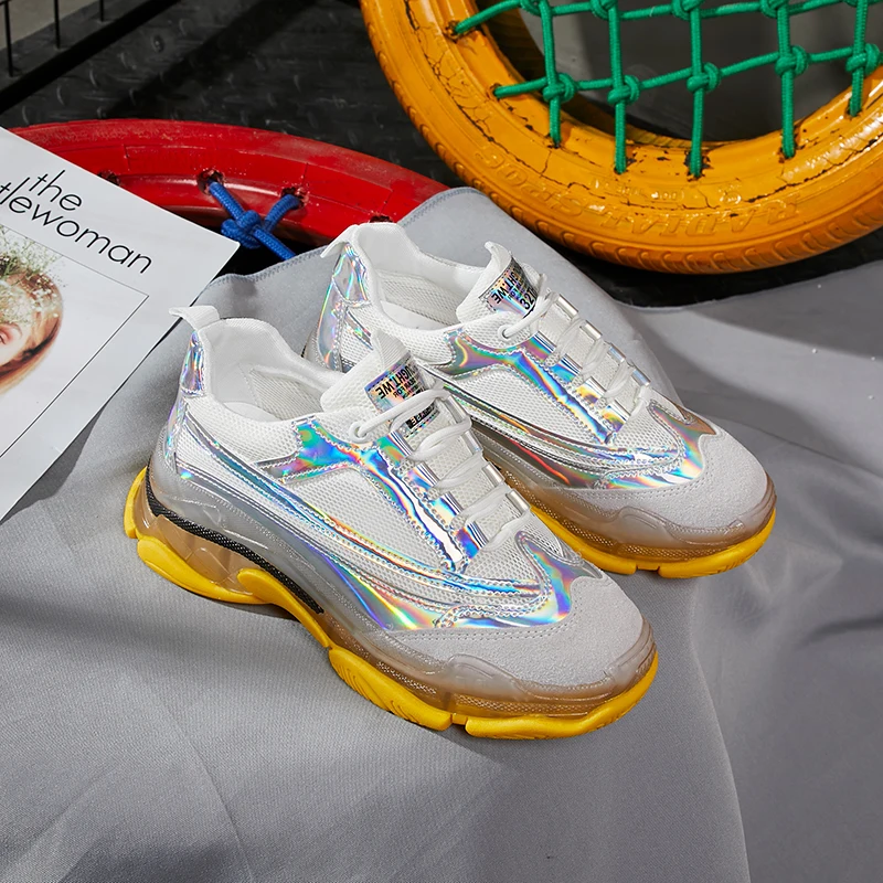 

Crystal Sneakers 2019 New Creepers Rhinestone Platform Sneakers Women Sneaker Vulcanize Casual Shoes Woman Basket Femme