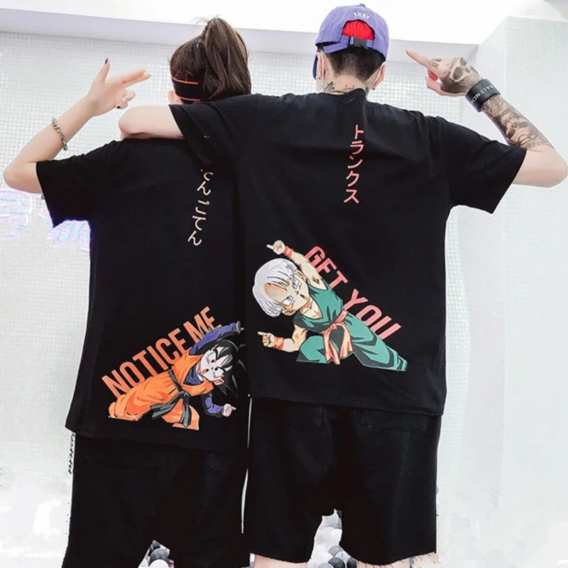 Dragon Ball Super Saiyan Goku Vegeta Printing T-shirt Men Women Couple Lovers Anime T shirt Harajuku Cotton Tee Shirts Plus Size Dragon Ball Super Saiyan Goku Vegeta Printing T-shirt Men Women Couple Lovers Anime T shirt Harajuku Cotton Tee Shirts Plus Size