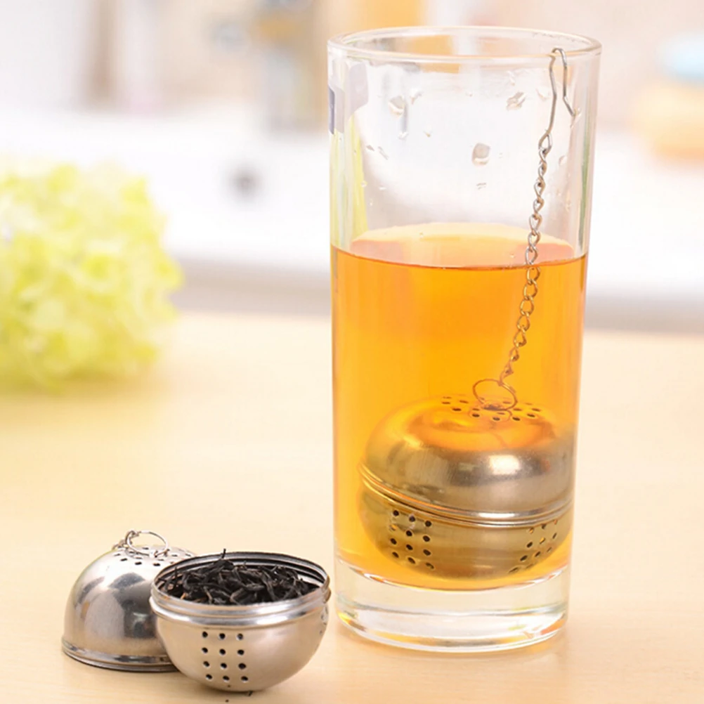 

Kichen Stainless Steel Sphere Locking Spice Tea Ball Strainer Mesh Infuser Filter