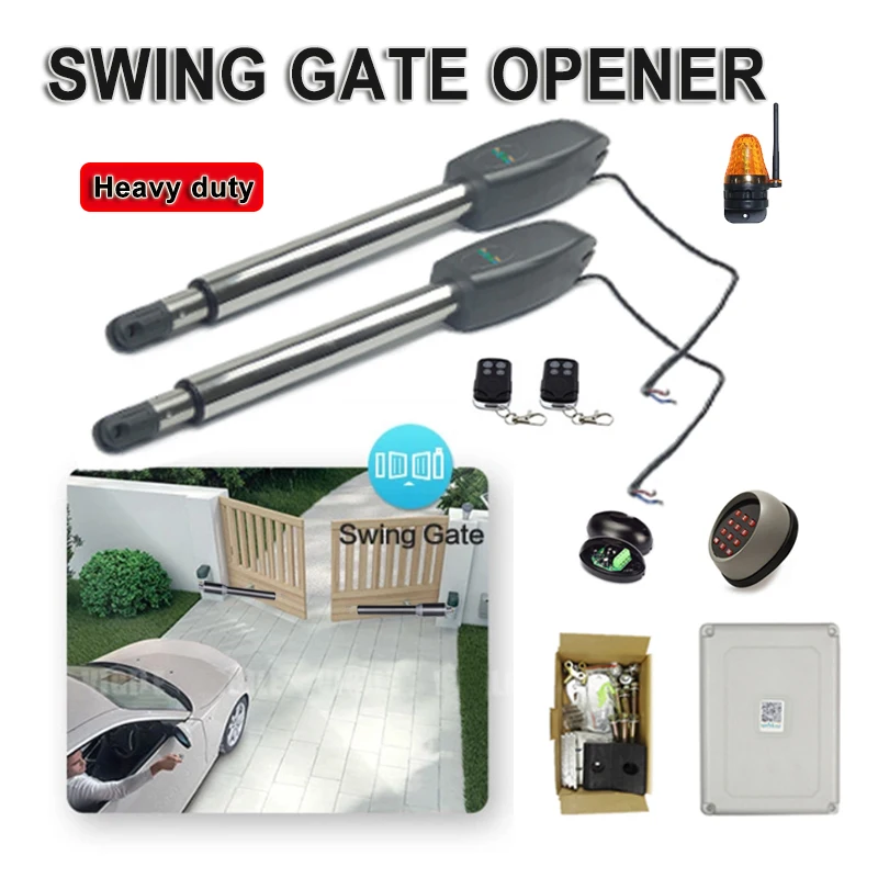 

GALO Controls PKMC02 Heavy-Duty auto Dual Automatic Gate Opener Kit for Swing Gates Up to 20 Feet