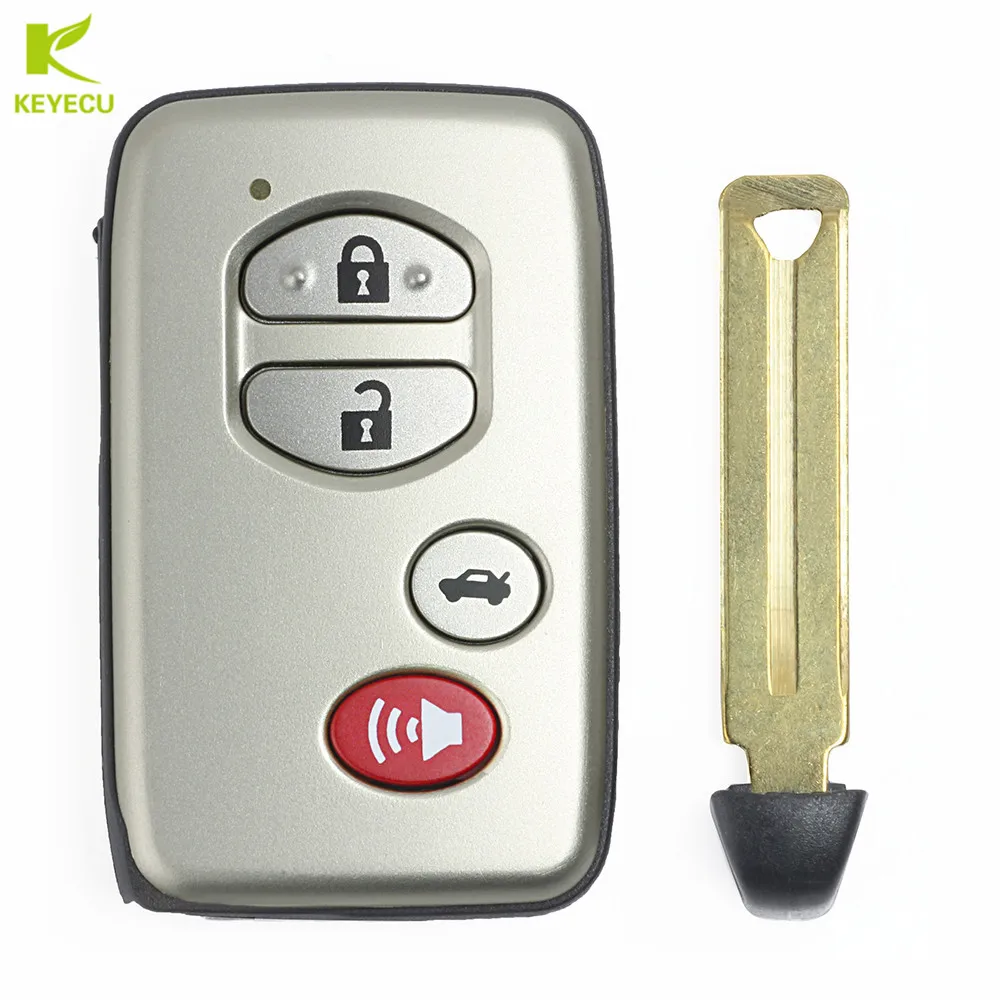 

KEYECU BRAND NEW Remote Key Shell For Toyota Avalon Camry Sequoia Case Fob 4 Button With Insert Small Key Blade