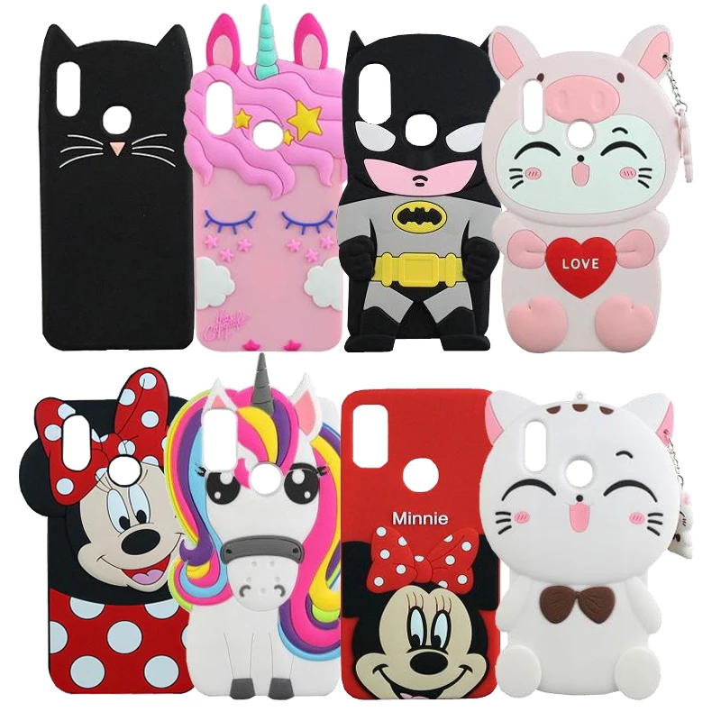 

Silicone Case For Xiaomi Redmi Note5 Global Version Case Soft 3D Cartoon Cover Unicorn Minnie Case For Xiaomi Redmi Note 5