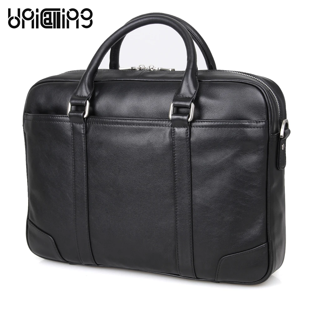

Laptop bag 15.6 inch leather laptop bag fashion men genuine leather handbag large capacity real leather laptop shoulder bag