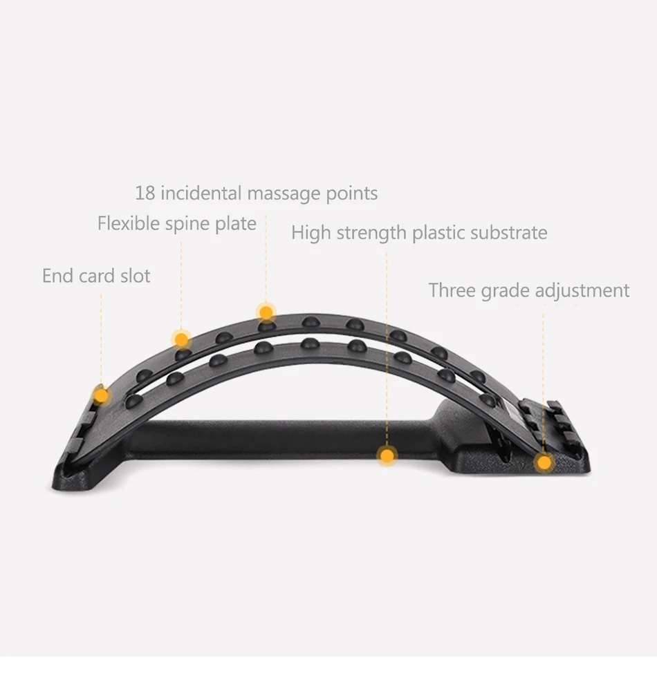 1 шт. поясничные носилки для спины, поясничная поддержка, хиропрактический массажер, магическое фитнес-оборудование, расслабляющее тело, спинной растяжки, облегчение боли в позвоночнике