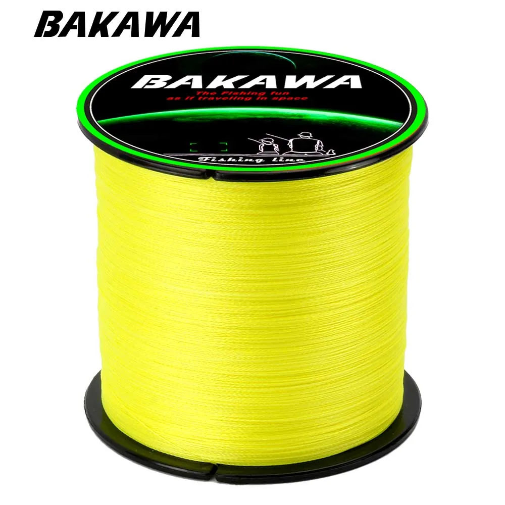 BAKAWA 300 M 100% PE 4 حبلا مضفر خيط صنارة الصيد المتعددة الشعيرات خيط صنارة الصيد سوبر قوي ل الكارب الصيد سلك