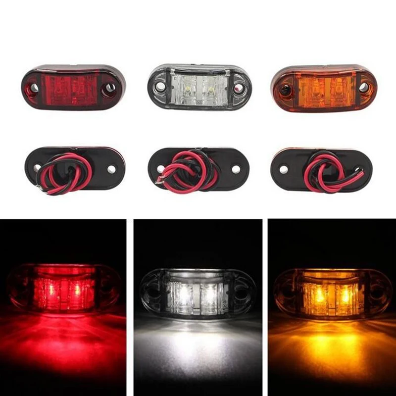 castaleca Universal 10 Pcs 12V 24V Car Truck Trailer LED Side Marker Blinker Light Bulb Signal lamp car-styling Lighting castaleca Universal 10 Pcs 12V 24V Car Truck Trailer LED Side Marker Blinker Light Bulb Signal lamp car-styling Lighting