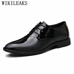 Итальянские мужские туфли-оксфорды, кожаная деловая обувь, мужские свадебные модельные туфли с острым носком, zapatos hombre sapato social masculino