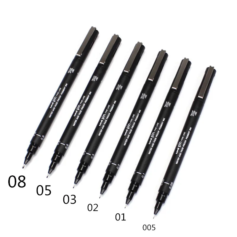 Uni Pin 03 Fine Line Drawing Pens In Red Colour X 12 Pens