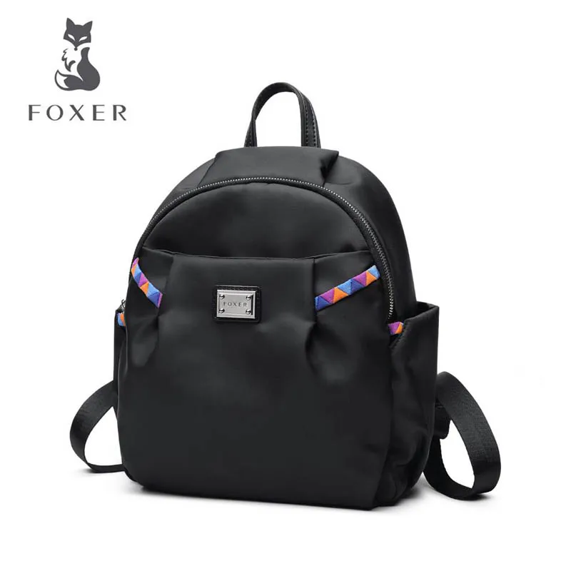 

FOXER 2019 new brand women backpack fashion quality Nylon material Travel bag student bag leisure women backpack