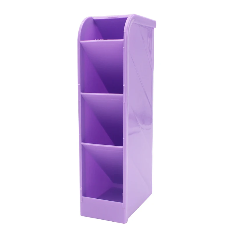 Purple Новинка 4 сетки Настольный ящик для хранения домашнего макияжа косметический Органайзер ручка школы офиса Карандаш Чехол для хранения держатель для нижнего белья - Цвет: Purple