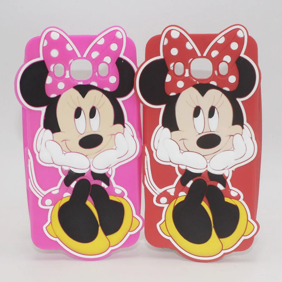 

3D Cartoon Soft Silicone Case For Samsung Galaxy J1 J3 J5 J7 2015 2016 S3 S5 Neo S6 S7 Edge Grand Core Prime Minnie Mouse Cover